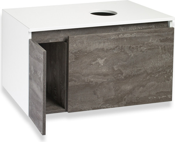Изображение товара Тумба под умывальник Runo Бари 80 (подвесная, железный камень)