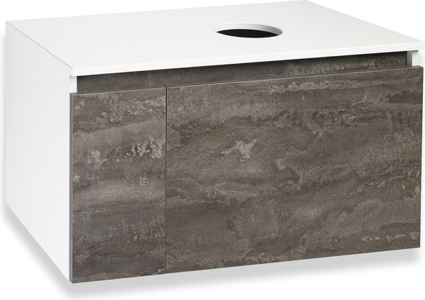 Изображение товара Тумба под умывальник Runo Бари 80 (подвесная, железный камень)