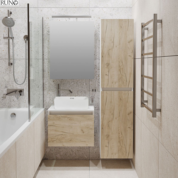 Изображение товара Тумба под умывальник Runo Бари 50 (подвесная, крафт дуб)