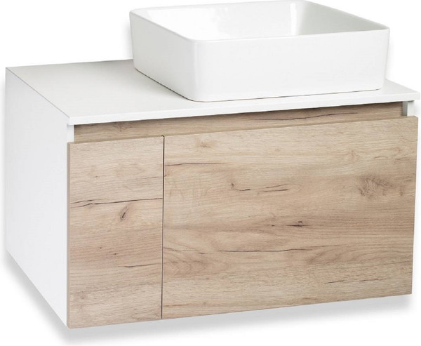 Изображение товара Тумба под умывальник Runo Бари 80 (подвесная, крафт дуб)