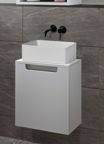 Изображение товара Тумба под умывальник Runo Бари Микра 40 (подвесная, белый)