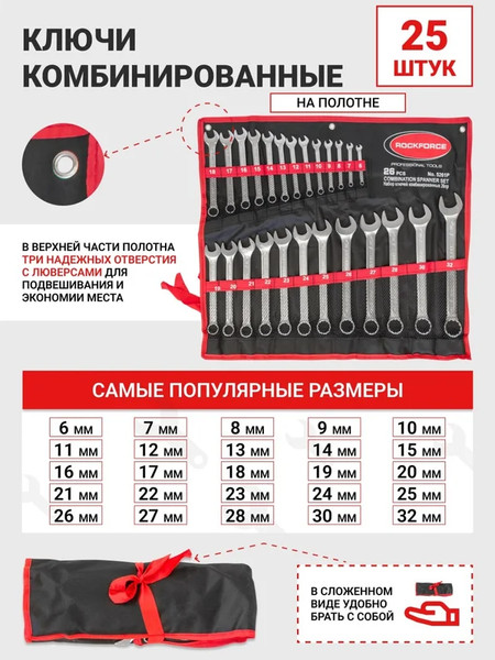 Изображение товара Набор ключей RockForce RF-5261P (903)