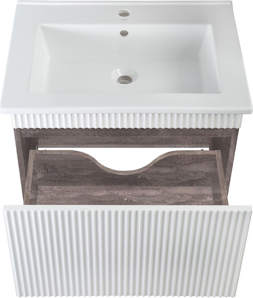 Изображение товара Тумба под умывальник Runo Модена 65 (подвесная, железный камень)
