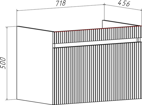 Изображение товара Тумба под умывальник Runo Модена 75 (подвесная, железный камень)