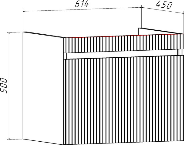 Изображение товара Тумба под умывальник Runo Модена 65 (подвесная, крафтовый дуб)