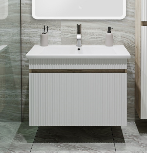 Изображение товара Тумба под умывальник Runo Модена 65 (подвесная, крафтовый дуб)