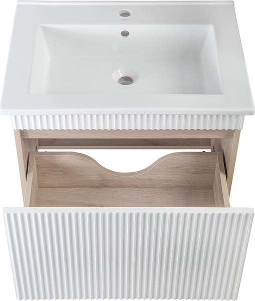 Изображение товара Тумба под умывальник Runo Модена 75 (подвесная, крафтовый дуб)