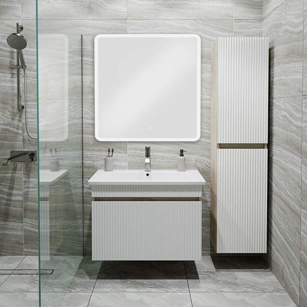 Изображение товара Тумба под умывальник Runo Модена 75 (подвесная, крафтовый дуб)