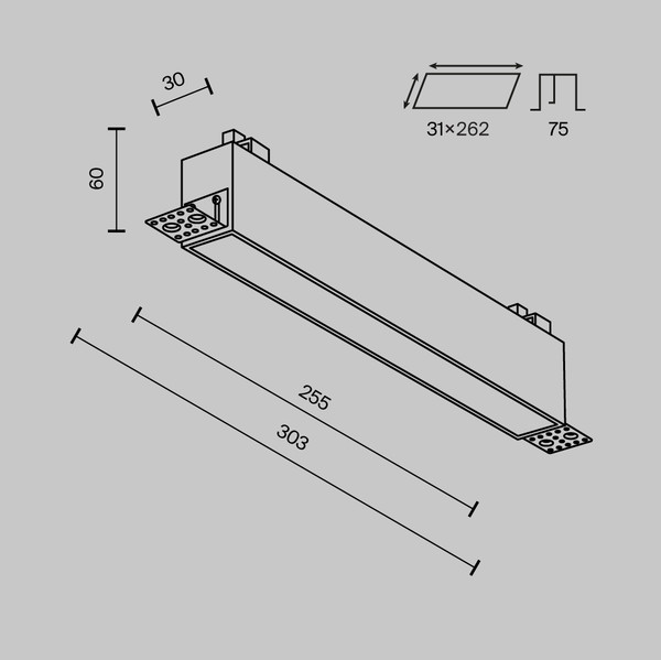 Изображение товара Точечный светильник Maytoni Basis DL066-20W3-6K-TRS-W