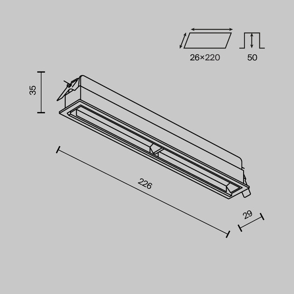 Изображение товара Точечный светильник Maytoni Parete DL100-12W2.7-3-4K-W