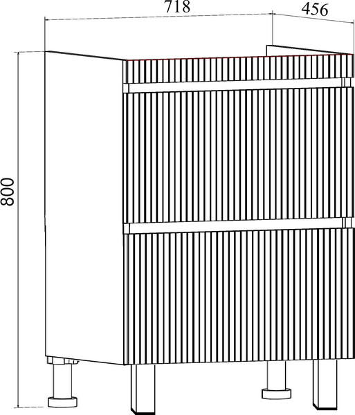 Изображение товара Тумба под умывальник Runo Модена 75 (напольная, белый)