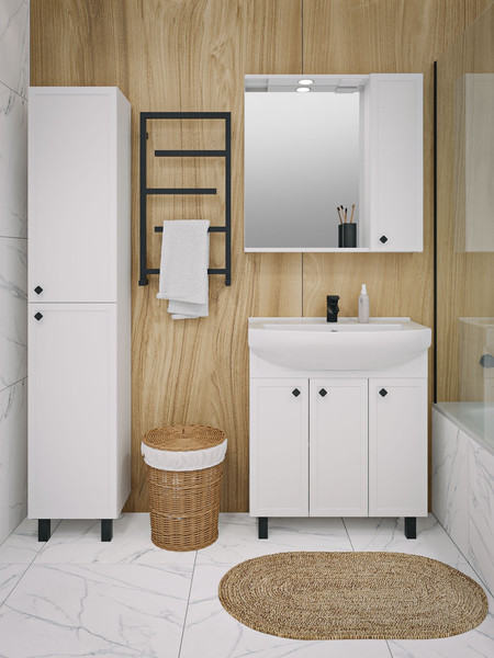 Изображение товара Тумба под умывальник Runo Римини 75 (напольная, белый)