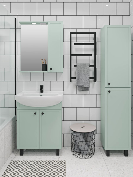 Изображение товара Тумба под умывальник Runo Римини 65 (напольная, мята)