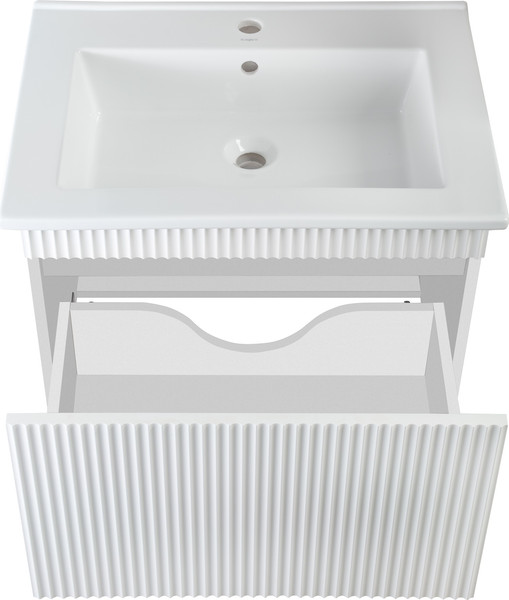 Изображение товара Тумба под умывальник Runo Модена 65 (подвесная, белый)