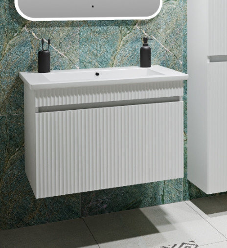 Изображение товара Тумба под умывальник Runo Модена 65 (подвесная, белый)