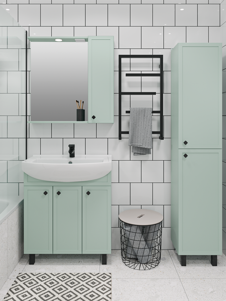 Изображение товара Тумба под умывальник Runo Римини 75 (напольная, мята)