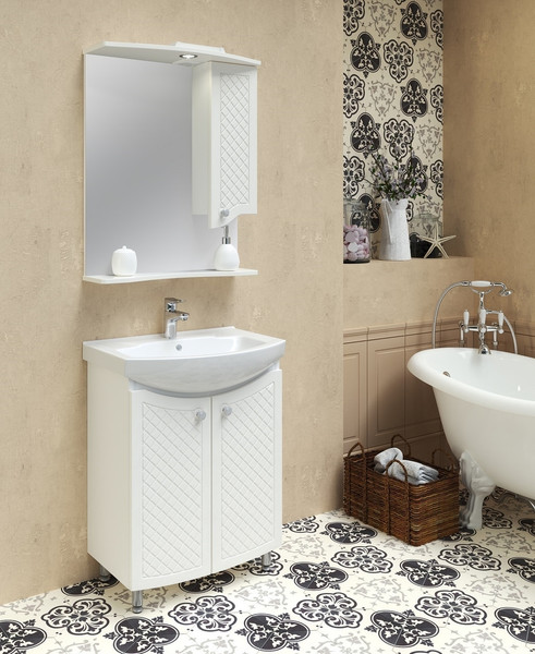 Изображение товара Тумба под умывальник Runo Милано 65 (напольная, белый)