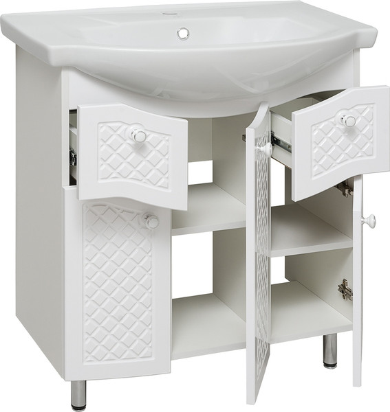 Изображение товара Тумба под умывальник Runo Милано 75 (напольная, белый)