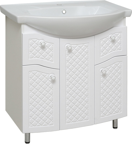 Изображение товара Тумба под умывальник Runo Милано 75 (напольная, белый)