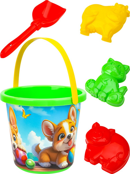 Изображение товара Набор игрушек для песочницы РЫЖИЙ КОТ Забавные щенки №112 / НАБ-4795