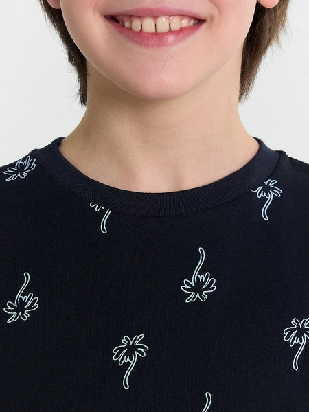 Изображение товара Комплект футболок детских Mark Formelle 113379-2 (р.116-60, голубая дымка/пальмы на темно-синем)