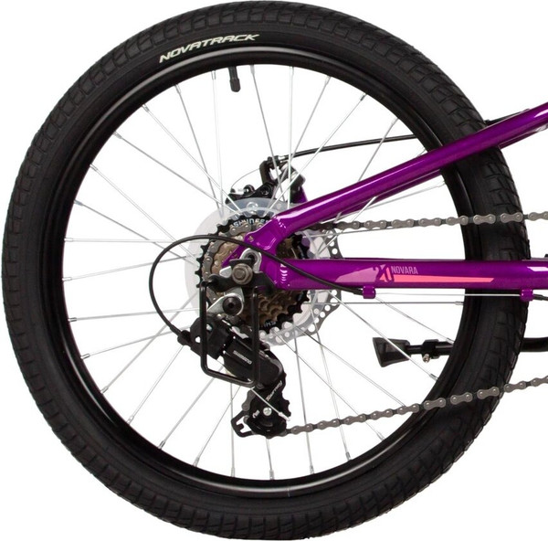Изображение товара Детский велосипед Novatrack Novara 20 / 20AHD.NOVARA.VL5 (фиолетовый, разобранный, в коробке)
