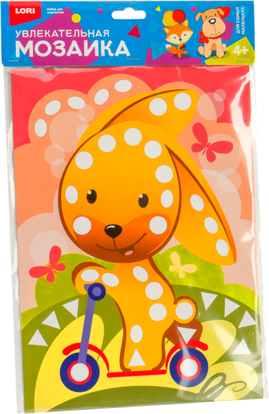 Изображение товара Набор для творчества Lori Увлекательная мозаика. Зайчик на самокате / Км-016