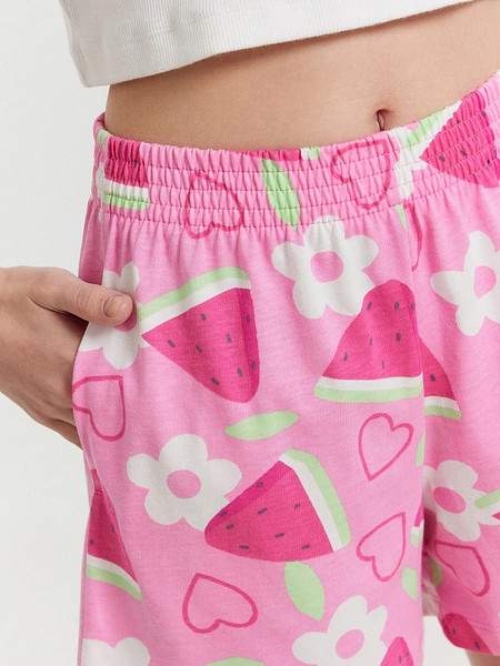 Изображение товара Шорты детские Mark Formelle 137726 (р.128-64, фрукты на розовом саше)