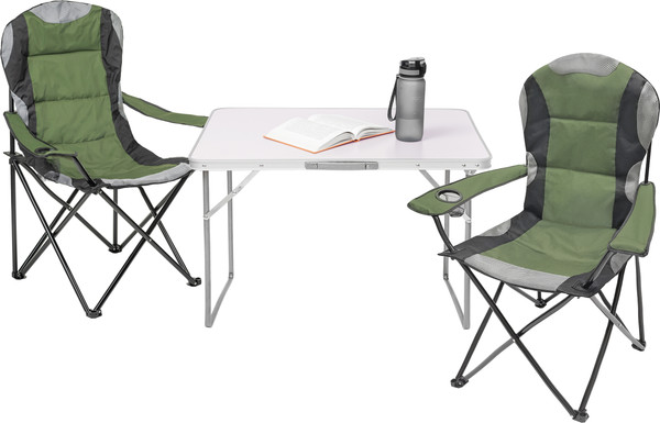 Изображение товара Комплект складной мебели Sundays ZC-CT004/ZC-CC102 (серый/зеленый)