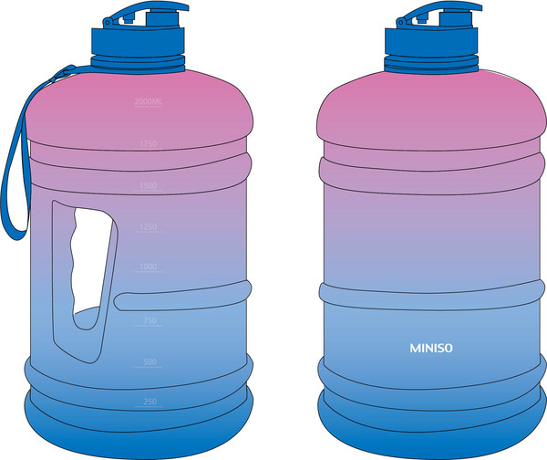 Изображение товара Бутылка для воды Miniso Gradient 3613