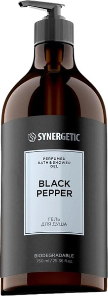 Изображение товара Гель для душа Synergetic Парфюмированный Черный перец (750мл)
