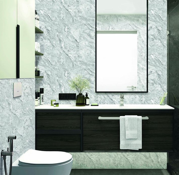 Изображение товара Панель ПВХ STELLA Light Slim Мрамор Сантьяго 672 (2600х250х5)