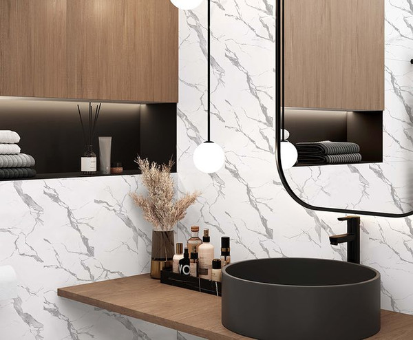 Изображение товара Панель ПВХ STELLA Light Slim Мрамор Крестолла 671 (2600х250х5)