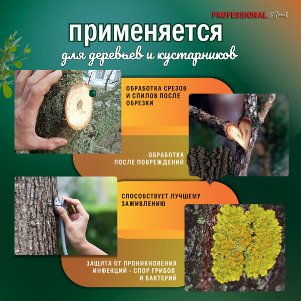 Изображение товара Средство защиты растений 7плюс1 Professional Садовый вар (2x520мл)
