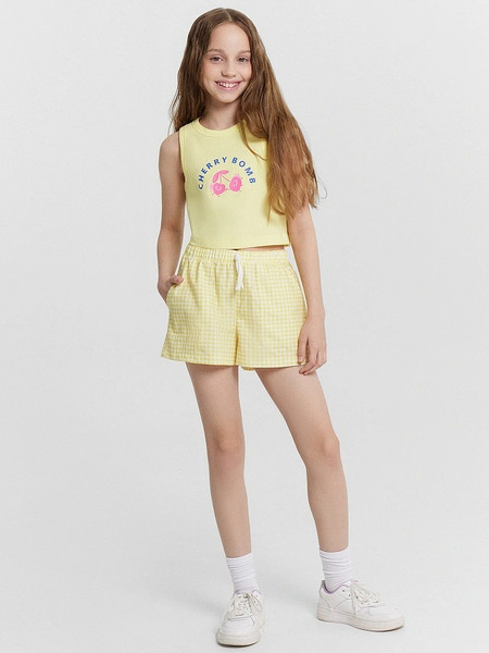 Изображение товара Шорты детские Mark Formelle 137724 (р.110-56, желтая клетка виши)