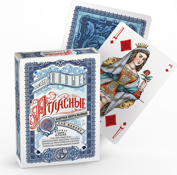 Изображение товара Игральные карты Картбюро Синкевича Новые атласные / 83168 (синий)