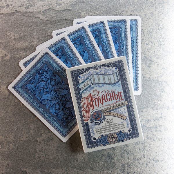 Изображение товара Игральные карты Картбюро Синкевича Новые атласные / 83168 (синий)
