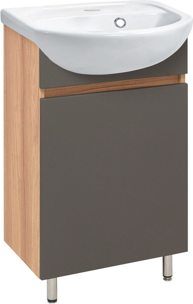 Изображение товара Тумба под умывальник Runo Лада 40 (напольная, дуб/графит)