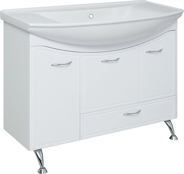 Изображение товара Тумба под умывальник Runo Севилья 105 с корзиной для белья (напольная)