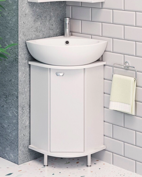 Изображение товара Тумба под умывальник Runo Браво 40 угловая (напольная)