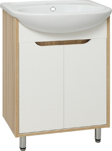Изображение товара Тумба под умывальник Runo Эко 60 (напольная, белый/лиственница)