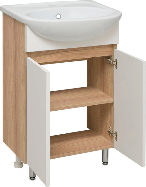 Изображение товара Тумба под умывальник Runo Лада 50 (напольная, блэквуд/белый)