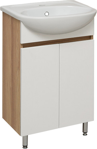 Изображение товара Тумба под умывальник Runo Лада 50 (напольная, блэквуд/белый)