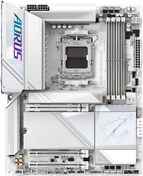 Изображение товара Материнская плата Gigabyte X870E Aorus Pro Ice