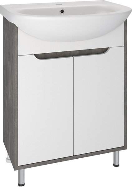 Изображение товара Тумба под умывальник Runo Эко 60 (напольная, белый/железный камень)