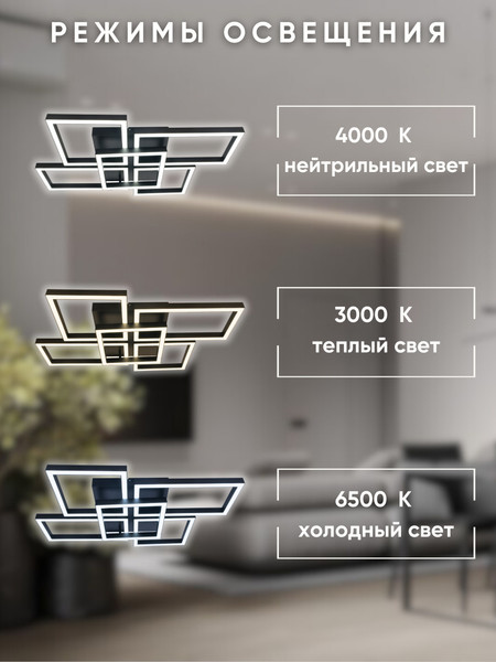 Изображение товара Люстра Aitin-Pro M71380/3+2 (черный)