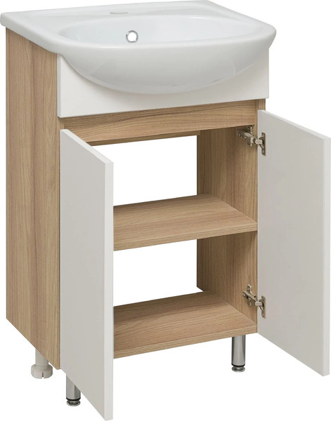 Изображение товара Тумба под умывальник Runo Лада 60 (напольная, блэквуд/белый)