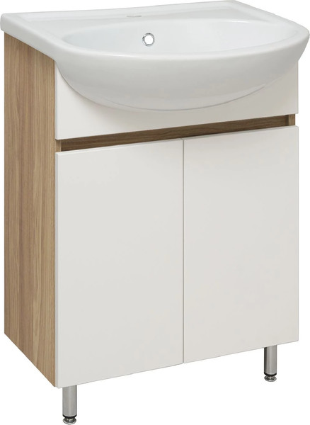 Изображение товара Тумба под умывальник Runo Лада 60 (напольная, блэквуд/белый)