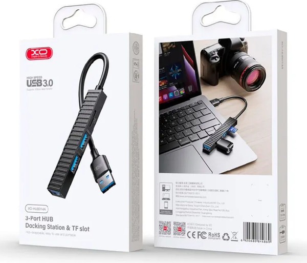 Изображение товара USB-хаб XO Разветвитель 4-в-1 / HUB014A