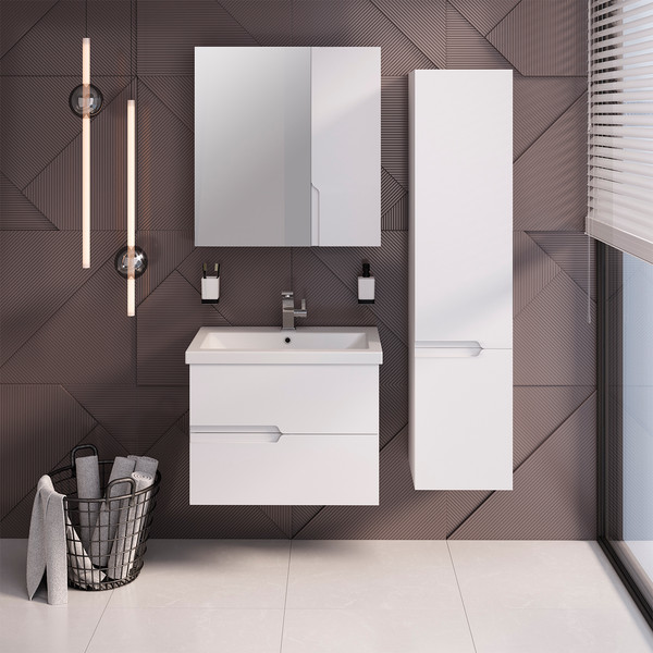 Изображение товара Шкаф-пенал для ванной Runo Стокгольм 35 правый (подвесной)